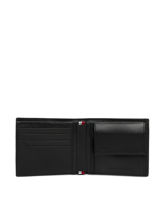 Tommy Hilfiger Tommy Hilfiger Pénztárca Th Business Saffiano Cc And Coin AM0AM14784 Fekete