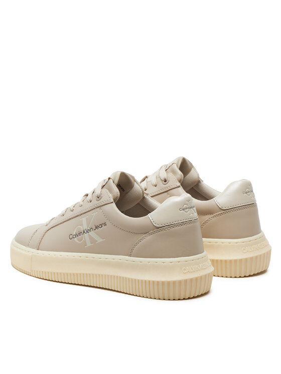 Calvin Klein Jeans Calvin Klein Jeans Tenisice Chunky Cupsole Laceup Lth Ml Mtl YW0YW01476 Écru