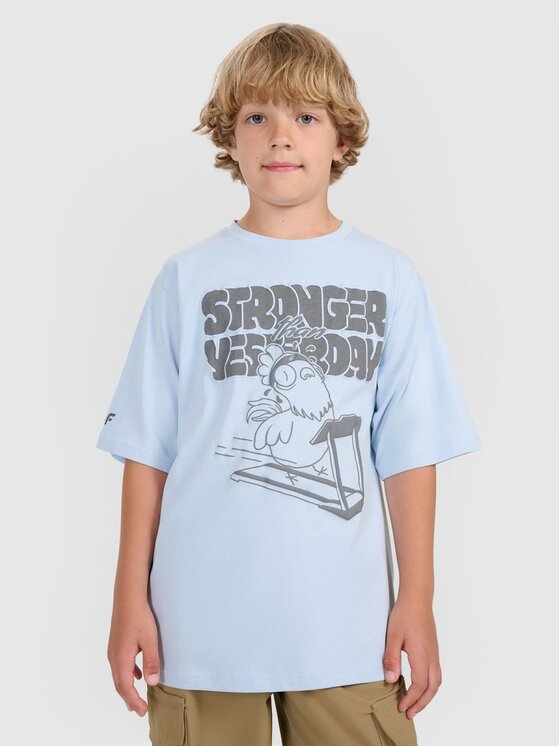 4F 4F T-shirt 4FJRAW25TTSHM3206-34S Blu Oversize