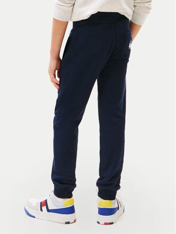 Tommy Hilfiger Tommy Hilfiger Spodnie dresowe Script Flag KB0KB09694 Granatowy Regular Fit