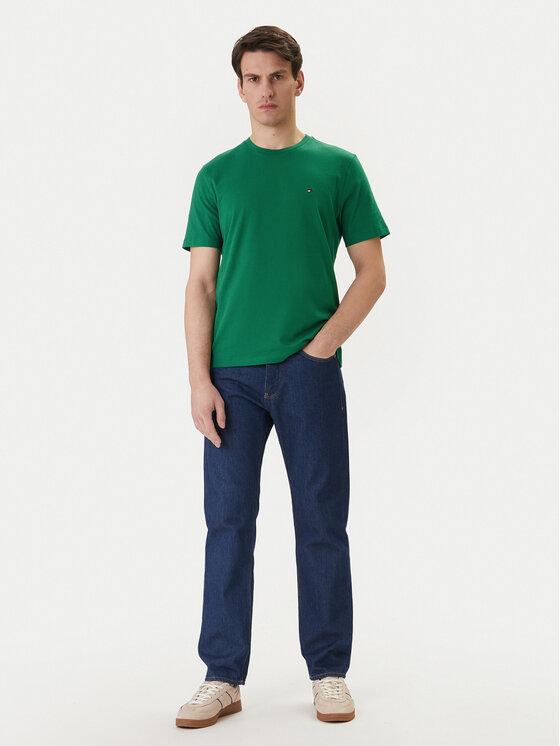 Tommy Hilfiger Tommy Hilfiger T-krekls Ess Seasonal MW0MW39995 Zaļš Regular Fit