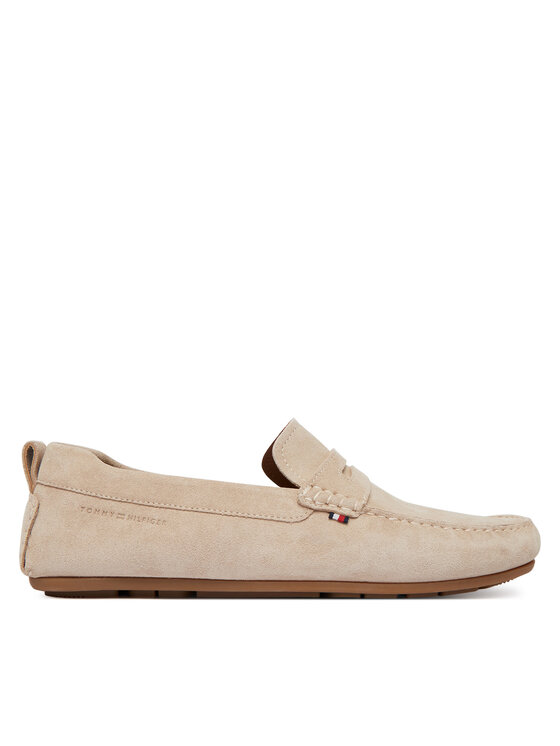 Tommy Hilfiger Mokasyny Core Hilfiegr Suede Driver FM0FM05789 Beżowy
