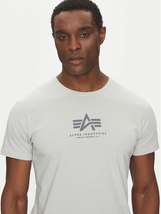 Alpha Industries Alpha Industries T-krekls Basic 118533 Pelēks Regular Fit