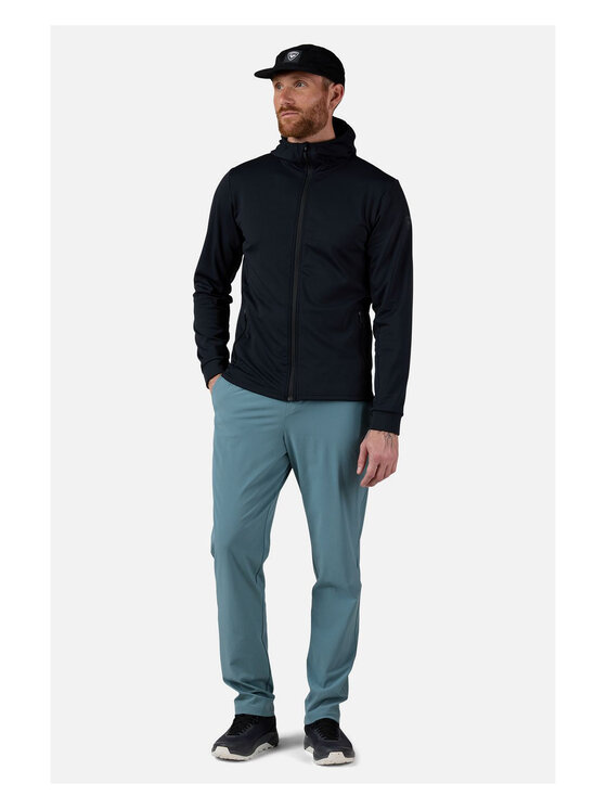 Rossignol Rossignol Bluza techniczna Mid Layer Stretch Hoodie Czarny Regular Fit