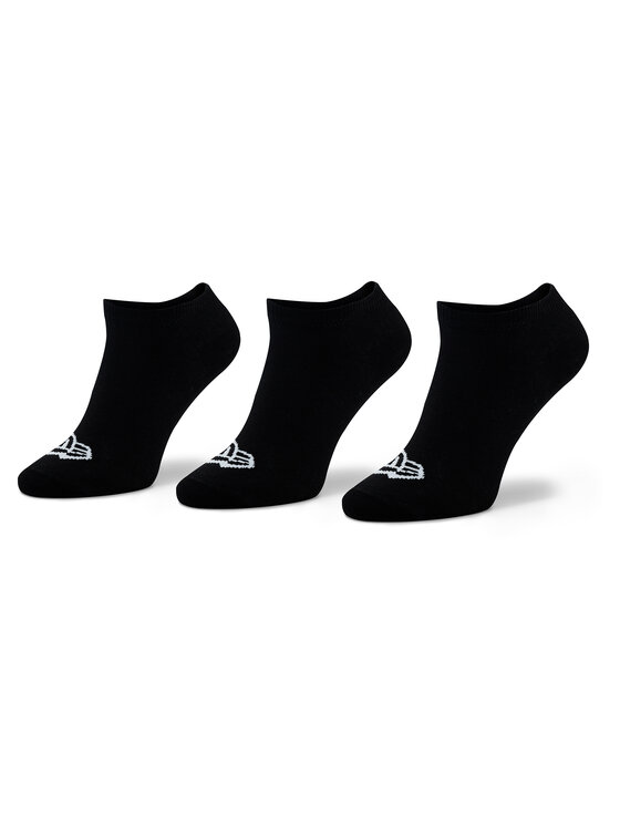New Era Set de 3 perechi de șosete medii de damă Flag Sneaker 13113640 Negru