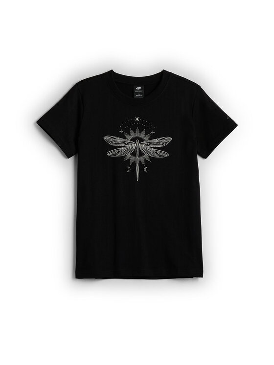 4F 4F T-Shirt DRAGONFLY Czarny Regular Fit