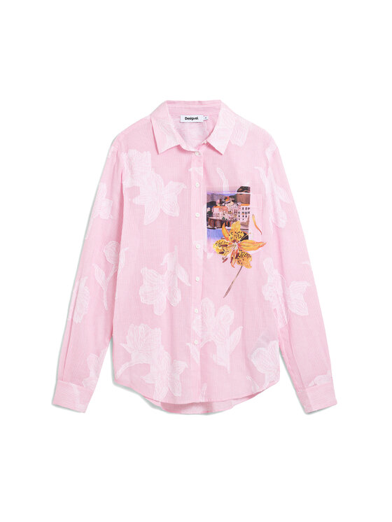 Desigual Desigual Hemd Cam Pinkjack 26SWCW12 Rosa Regular Fit