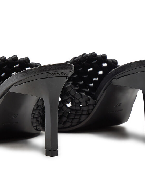 Calvin Klein Calvin Klein Παντόφλες Heel Mule Sandal 70 Latt HW0HW02144 Μαύρο