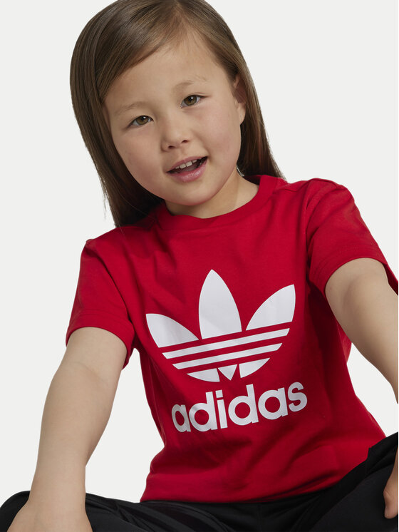 adidas T shirt adicolor Trefoil IY2387 Rosso Regular Fit Modivo