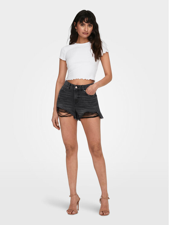 ONLY ONLY Jeansshorts Pacy 15256232 Schwarz Regular Fit