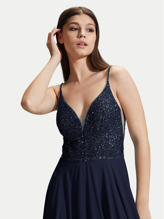 Hey Kyla Hey Kyla Rochie de seară 5AC105HK Bleumarin Regular Fit