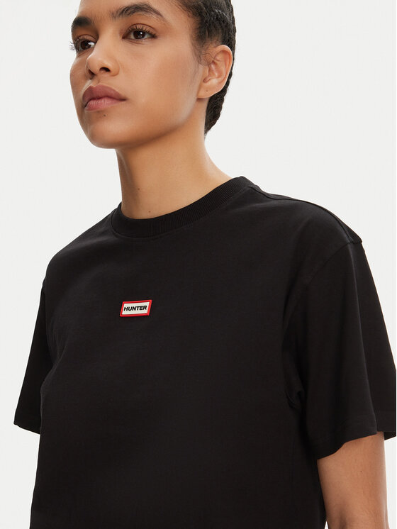 Hunter Hunter T-Shirt Leona HARW0070251 Černá Boxy Fit