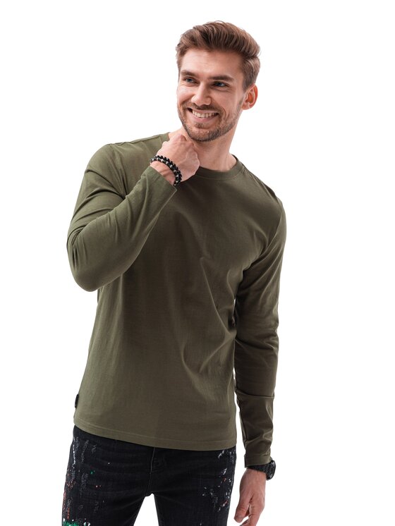 Ombre Ombre Sada 2 ks longsleeves Z43 Zelená Regular Fit