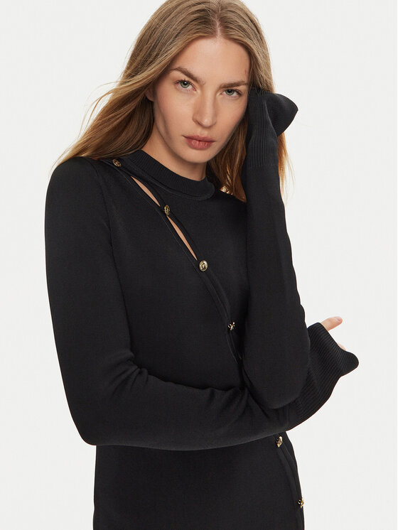 Versace Jeans Couture Versace Jeans Couture Трикотажна сукня 77HAOMB3 Чорний Slim Fit