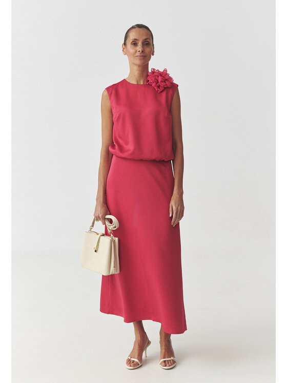 TATUUM TATUUM Maxi sukňa LEJA Červená Close Fit