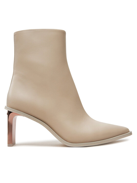 Calvin Klein Īsie zābaki Ankle Boot 70 Lth HW0HW02092 Bēšs