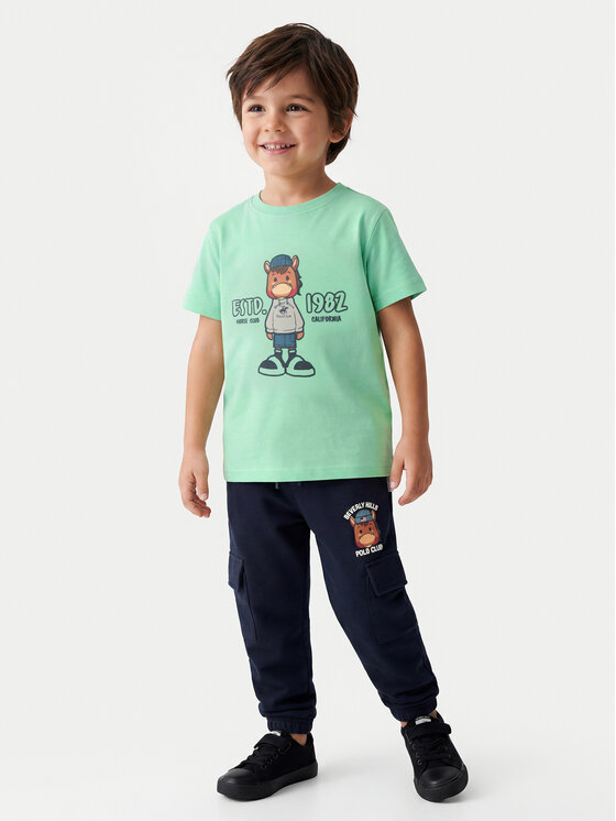 Beverly Hills Polo Club Beverly Hills Polo Club Póló P-SS26B-TS0135 Zöld Regular Fit