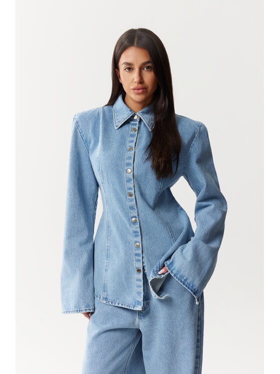 Magda Matyja Magda Matyja Koszula jeansowa MADISON SHIRT Niebieski Fitted Fit