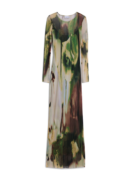 Desigual Desigual Kleid für den Alltag Godiva 25WWVK41 Grün Slim Fit