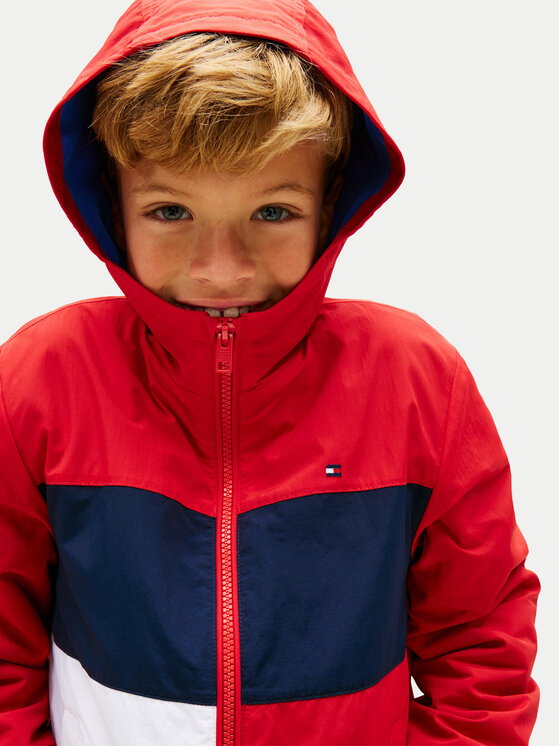 Tommy Hilfiger Tommy Hilfiger Bunda pro přechodné období KB0KB10389 Červená Regular Fit