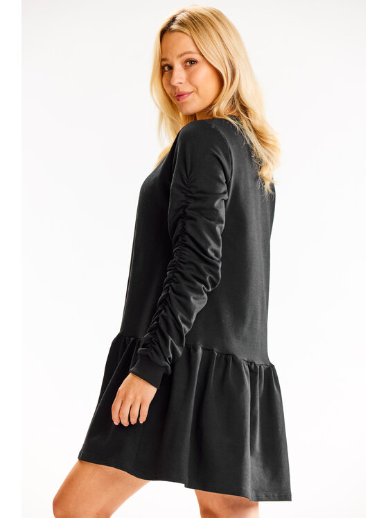 Infinite You Infinite You Úpletové šaty M314 Čierna Basic Fit