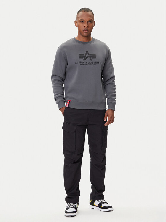 Alpha Industries Alpha Industries Pulóver Basic 178302 Szürke Regular Fit