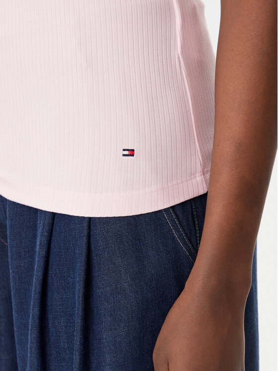 Tommy Hilfiger Tommy Hilfiger Top WW0WW38635 Ružičasta Slim Fit