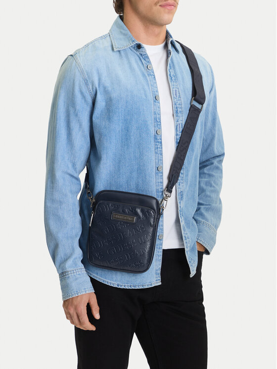 Guess Jeans Saszetka CWBEO-GUESS-B-003-09 Granatowy