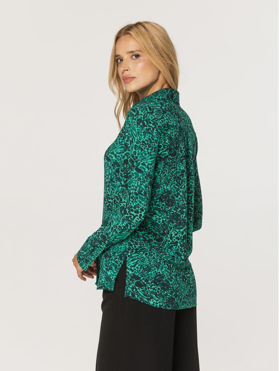 Willsoor Willsoor Koszula 61375 Zielony Comfort Fit
