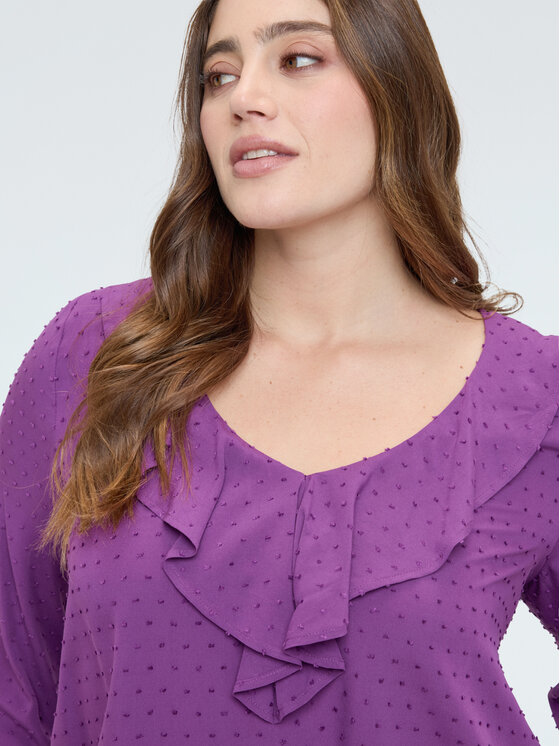Fiorella Rubino Fiorella Rubino Bluzka 2049T002432N029 Fioletowy A-Line Fit