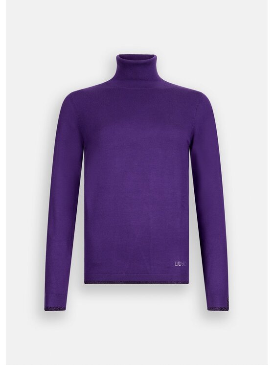 Liu Jo Liu Jo Sweter MF5229MS49I93518 Fioletowy Regular Fit