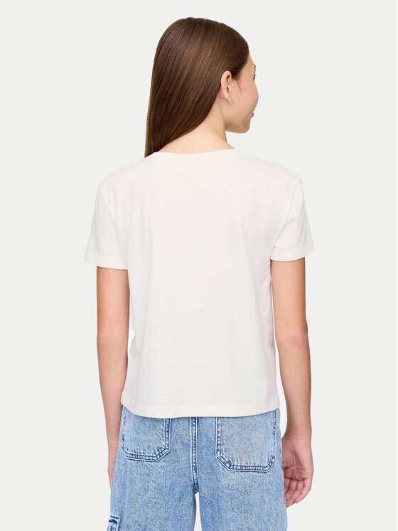 Gap Gap T-Shirt 628663 Biały Regular Fit