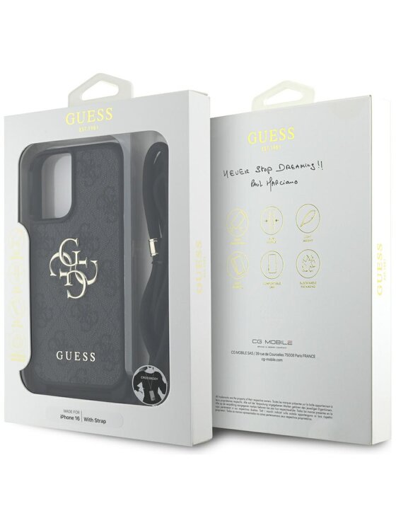 Guess Guess Etui na telefon Apple iPhone 16 Czarny