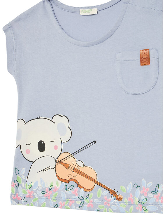 United Colors Of Benetton United Colors Of Benetton Majica 3I1XA105X Modra Boxy Fit