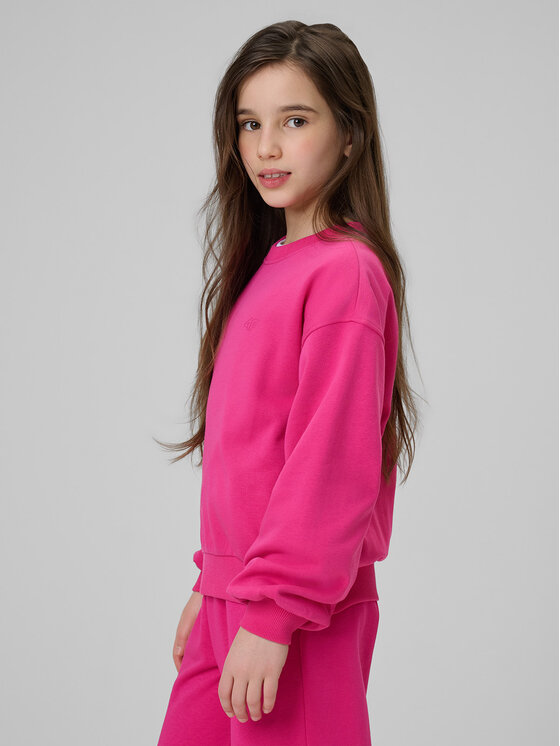 4F 4F Bluza BASIC+ Różowy Regular Fit