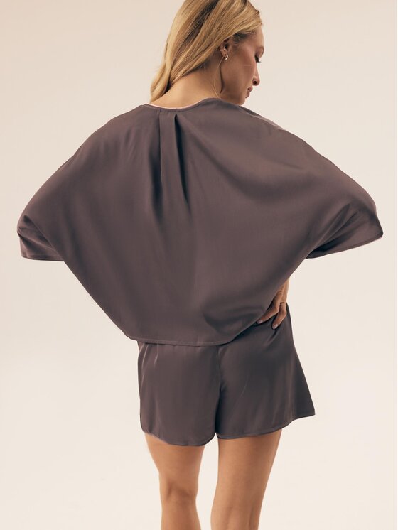 Esotiq Esotiq Piżama 43346 Szary Regular Fit