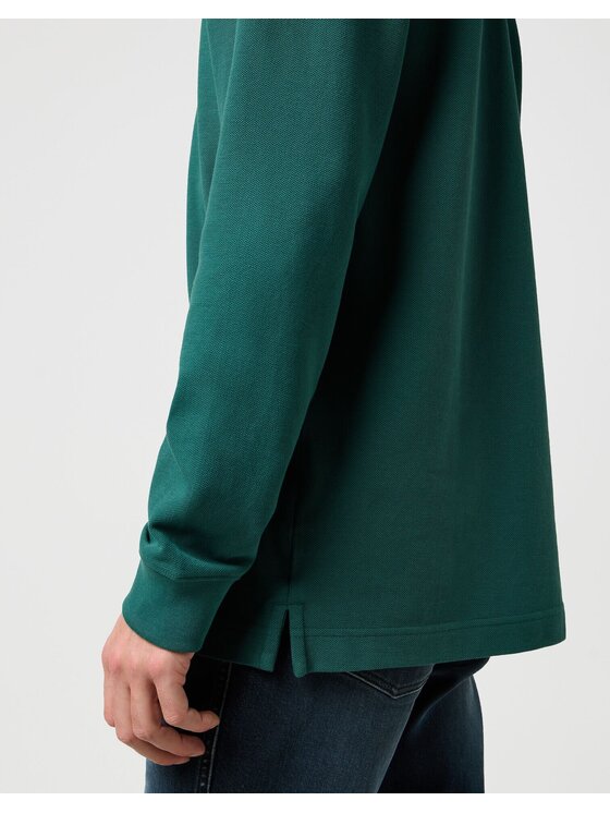 Wrangler Wrangler Longsleeve LS POLO SHIRT Verde Regular Fit