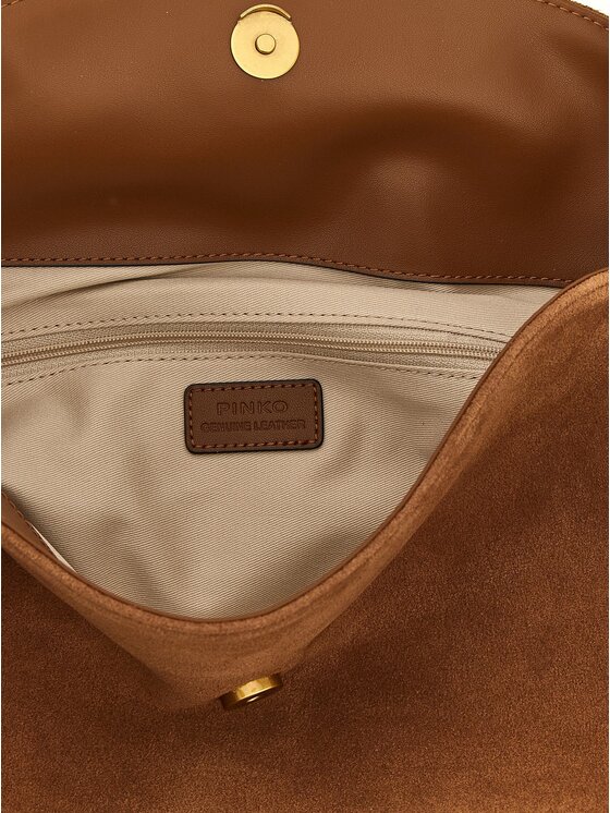 PINKO PINKO Torebka Brown Cowhide Shoulder Brązowy