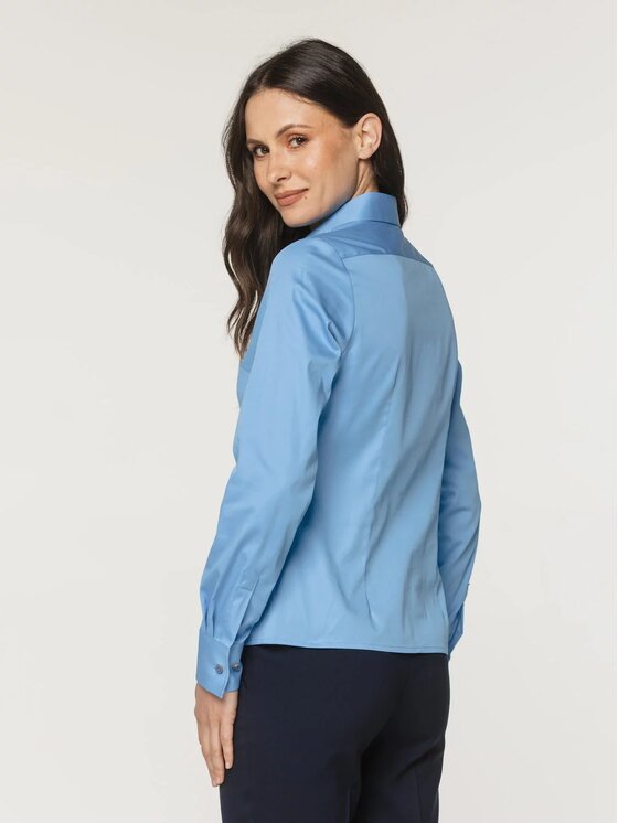 Willsoor Willsoor Koszula 61507 Niebieski Slim Fit
