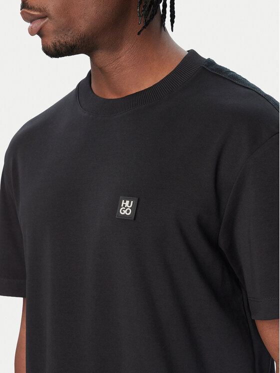 HUGO HUGO Majica Deryk 50567940 Črna Regular Fit