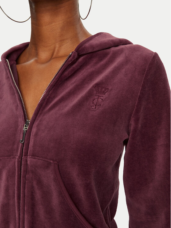 Juicy Couture Juicy Couture Mikina Robyn JCSEBJ007 Bordó Slim Fit