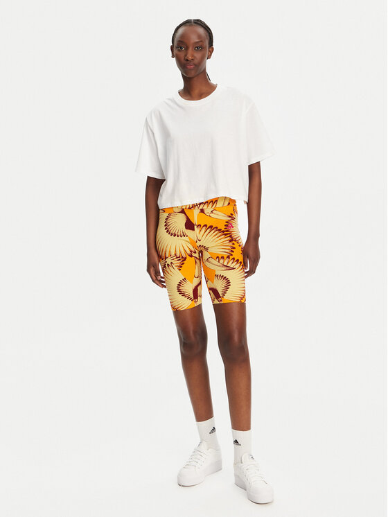 adidas adidas Pantaloni scurți ciclism FARM JD6287 Galben Slim Fit