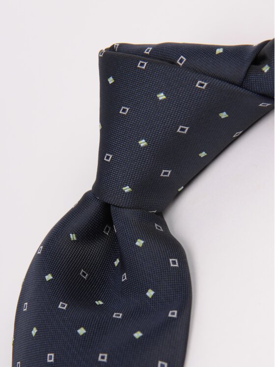 LARS LARS Krawat P3542 Granatowy