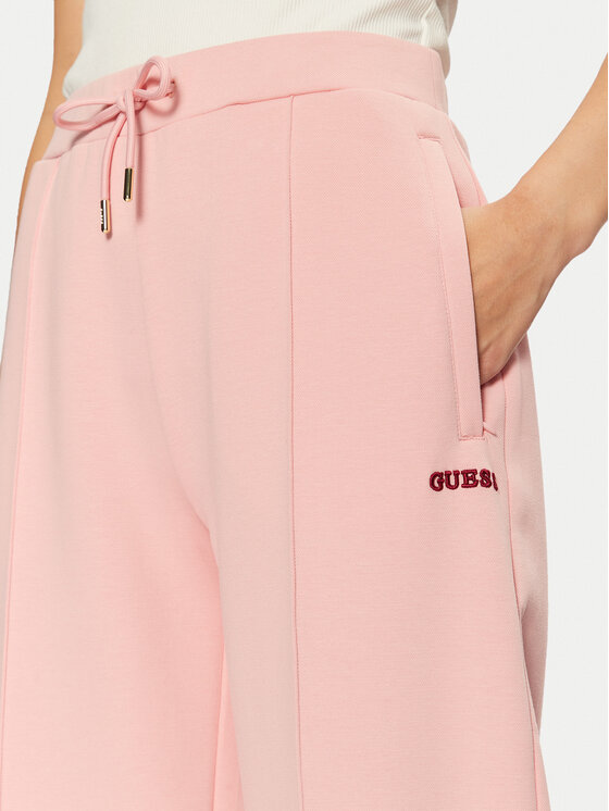 Guess Guess Spodnie materiałowe V5RB01 KCLD1 Różowy Regular Fit
