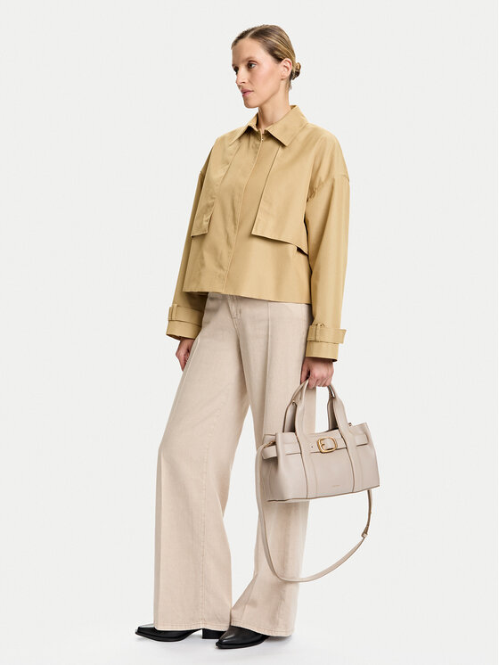 Calvin Klein Calvin Klein Soma Buckle Mini Tote With Strap LV04F3295G Bēšs