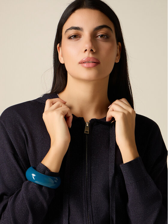 Oltre Oltre Sweter M041J005343N034 Niebieski Regular Fit