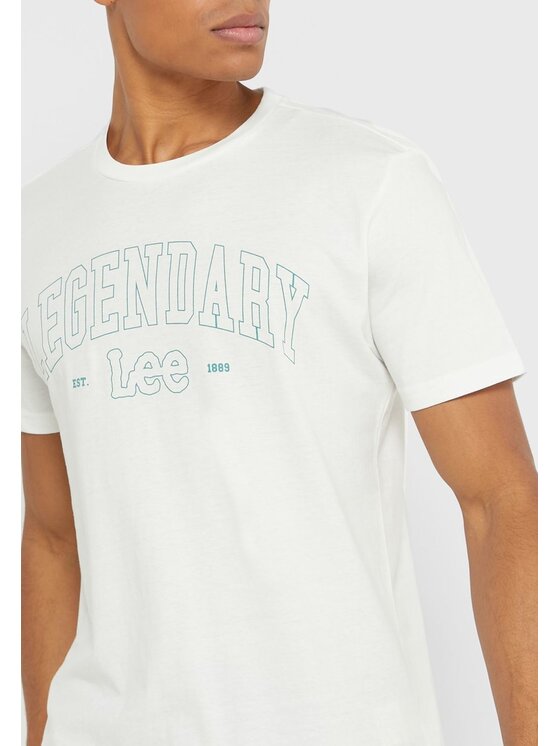 Lee Lee T-Shirt LEGENDARY TEE Beżowy Regular Fit