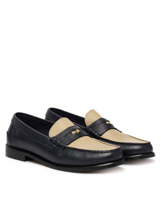 Tommy Hilfiger Tommy Hilfiger Mokasíny Penny Crust FM0FM05836 Tmavomodrá