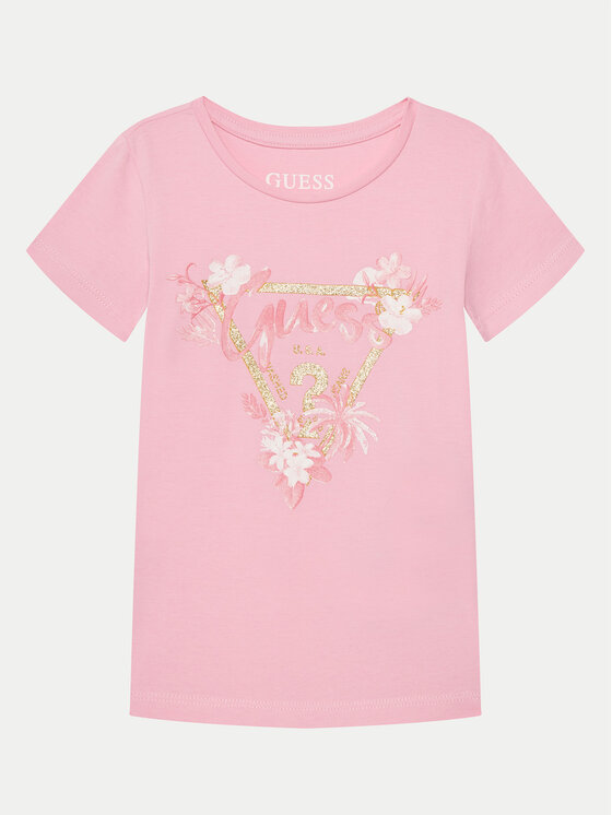 Guess T-Shirt K5GI14K6YW4 Różowy Regular Fit