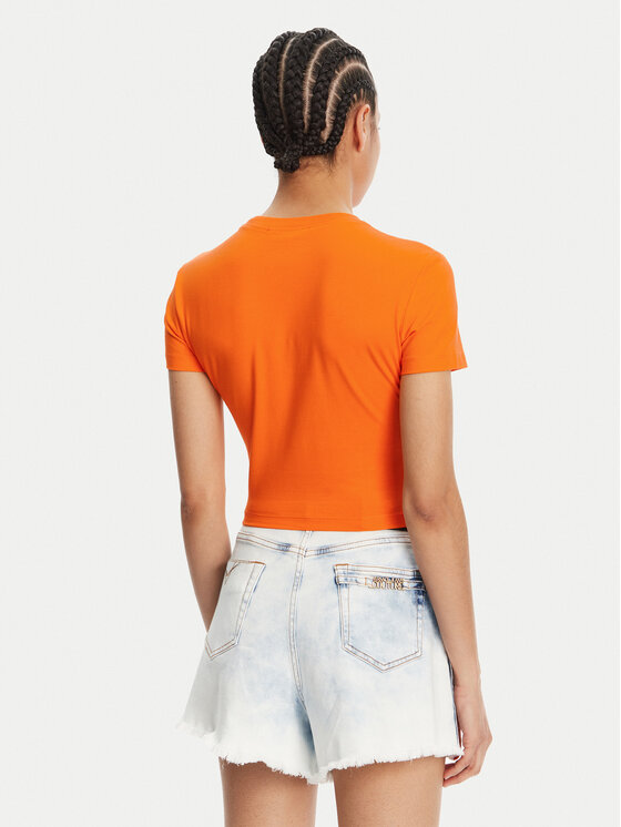 Versace Jeans Couture Versace Jeans Couture Majica 78HAHC05 Oranžna Slim Fit